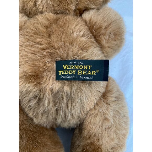 Authentic Vermont Teddy Bear Brown Jointed Perfect Condition - Picture 4 of 4